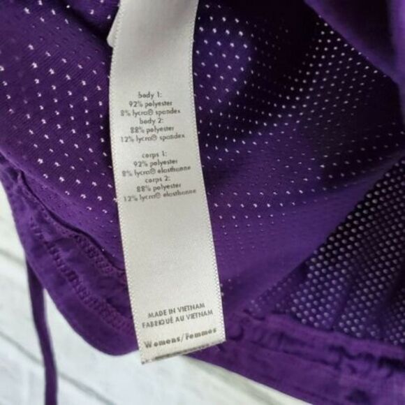 Lucy Racerback Workout running tank Top purple Womens Size Medium Polyester - Picture 2 of 6